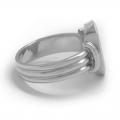 Witgouden herenzegelring met zegelsteen 16x13 mm model