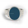 Witgouden herenzegelring met zegelsteen 16x13 mm ring graveren