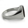 Witgouden herenzegelring met zegelsteen 15x13 mm model