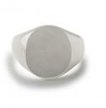Zilveren herenzegelring met zegel 16x14 mm ring graveren