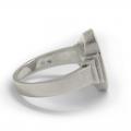 Zilveren herenzegelring met zegelsteen 16x13 mm model